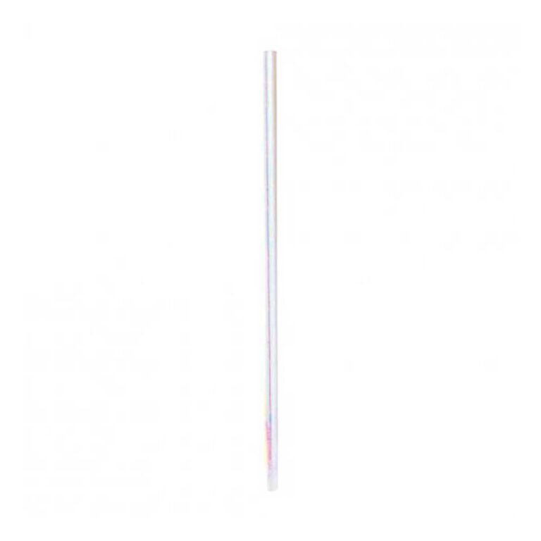 Canudo de Papel Nacarado Branco 20cm 20und