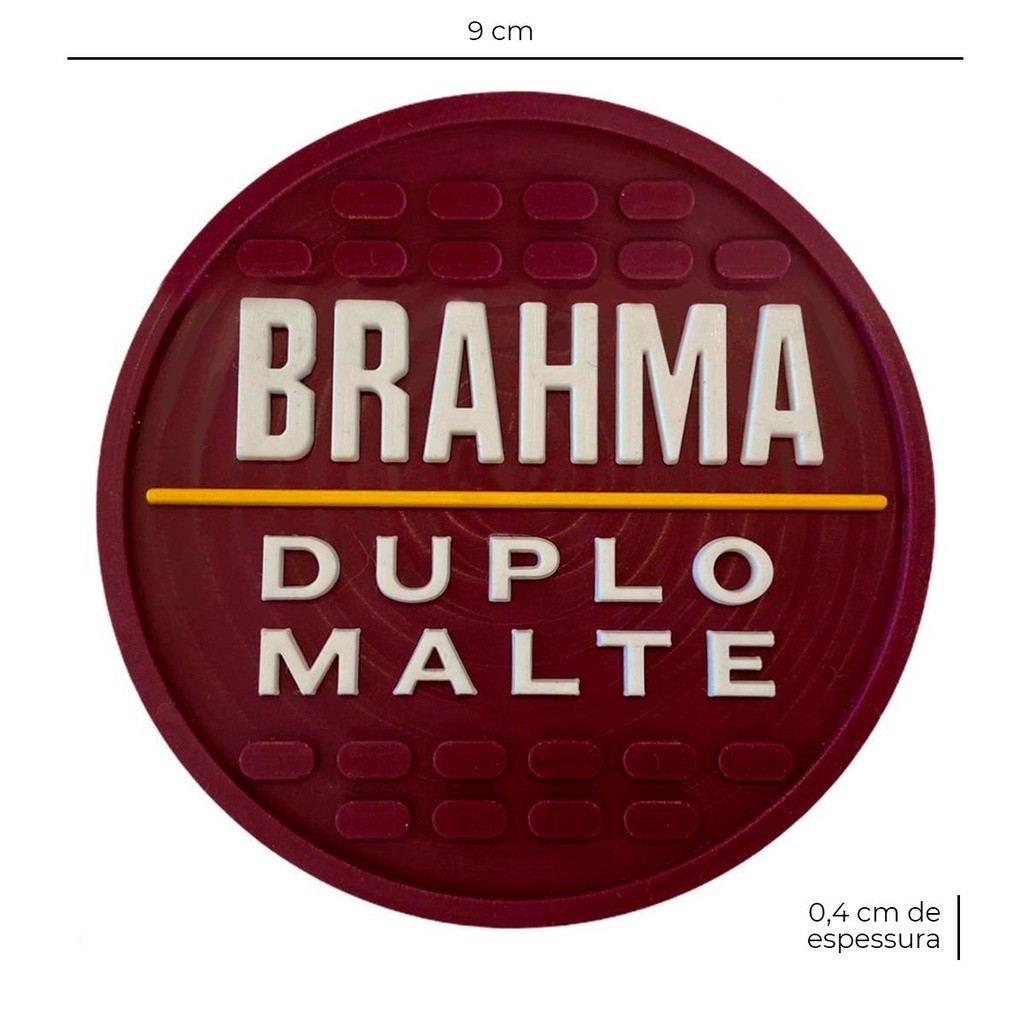 1 Porta Copos Duplo Malte Chopp Bolachinha Barmat Borracha