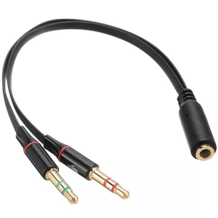 Cabo De Áudio Adaptador 1 – P3(fêmea) X 2 