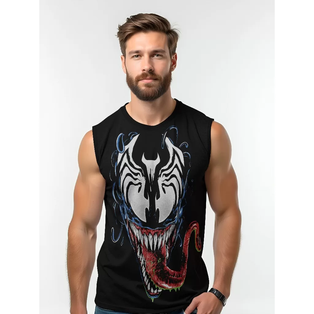 Camiseta Dry Fit Masculina UV 50+ Venon Estampada Academia Corrida Treino Casual