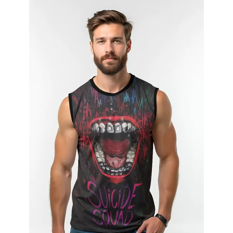 Camiseta Dry Fit Masculina UV 50+ Suicide Squad Es
