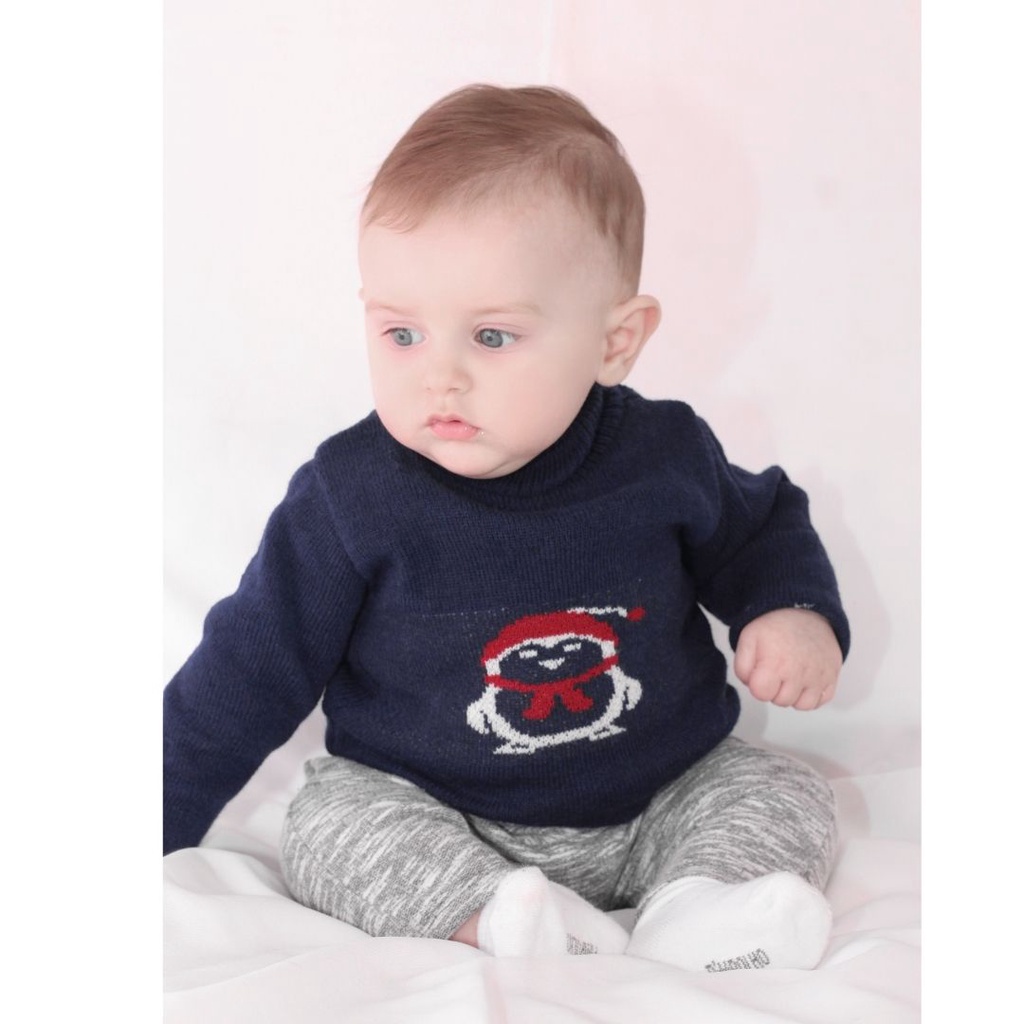 Blusa de Lã Bebê Menino e Menina Tricot de Qualidade
