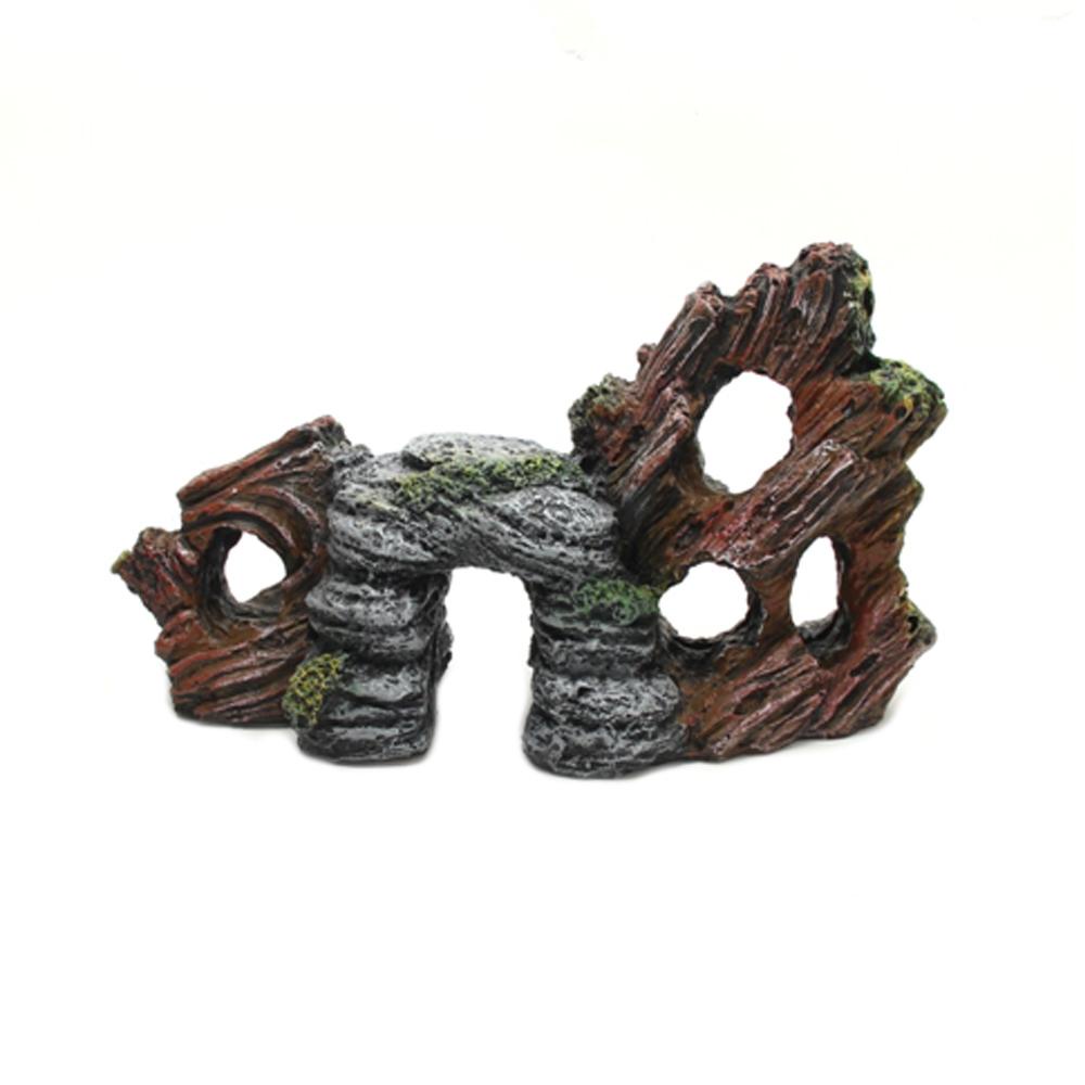 Enfeite para Aquario Rocha Com Buracos Fragata