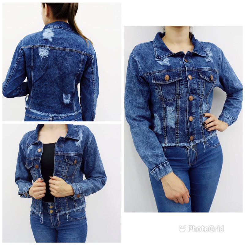 Jaqueta Jeans moda da estação tamanho do P ao GG