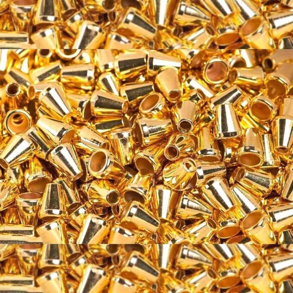 Ponteira ABS Dourada Sino Pacote Com 100/200/300/500/1000 Unidades