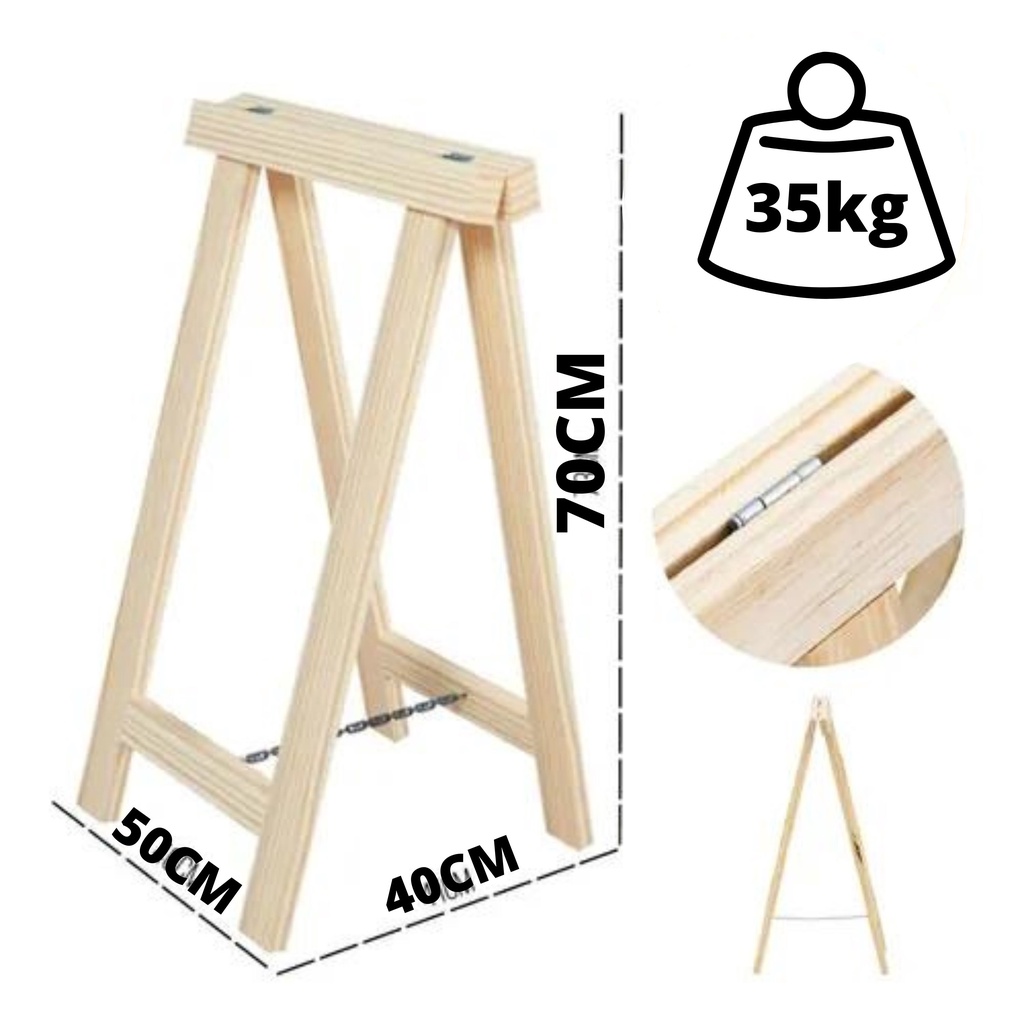 Cavalete De Madeira Escritório Decoração 50 X 70 Envio 24hrs