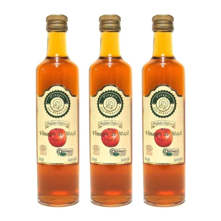 3x Vinagre De Maçã Orgânico 500ml São Francisc
