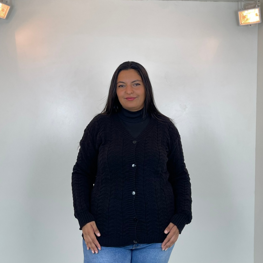 Blusa De Frio Cardigan Casaco Feminino Trico La G GG