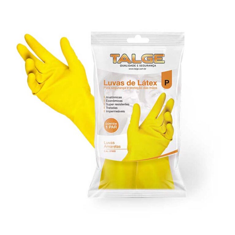 Luva de Limpeza Amarela Talge G