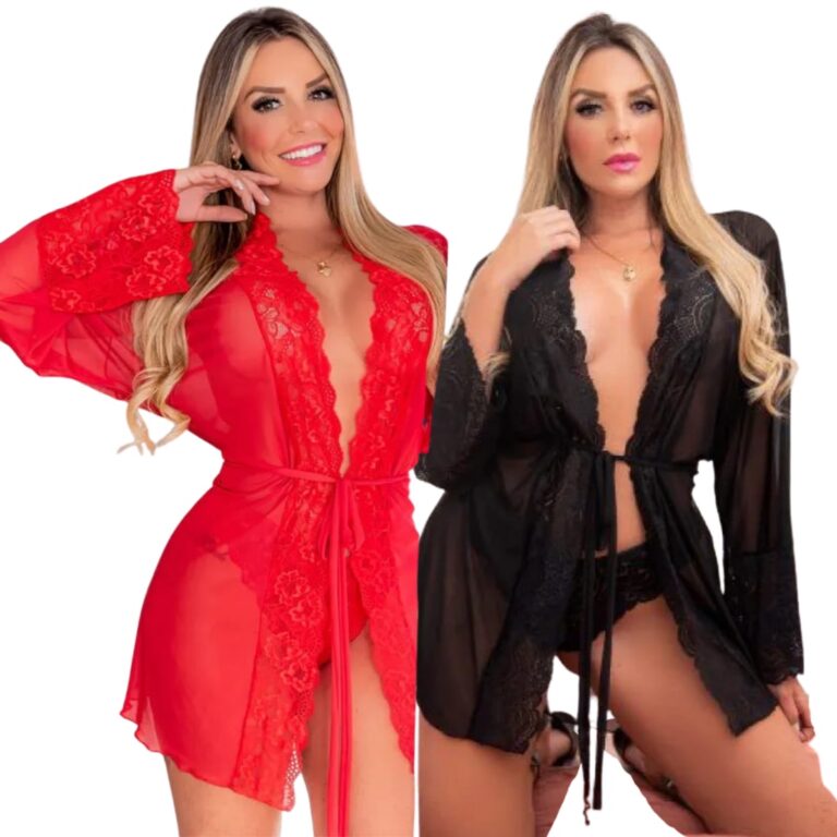 Kit com 2 Robe Robes Luxo Sexy Conforto  Roupão F