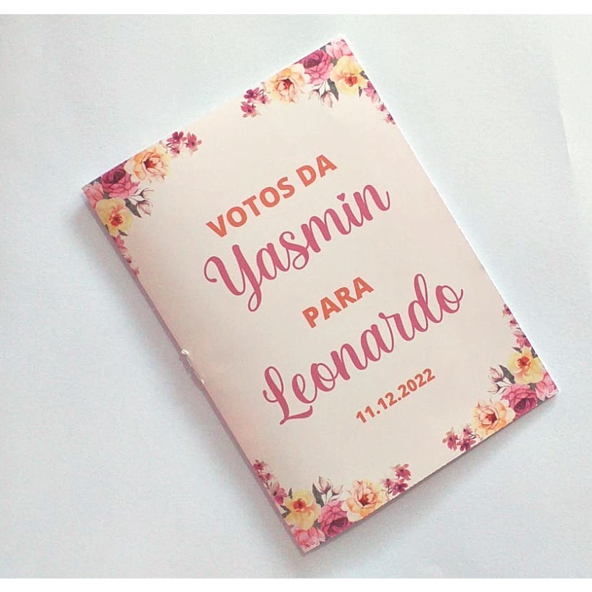 Livreto Votos de Casamento Personalizado