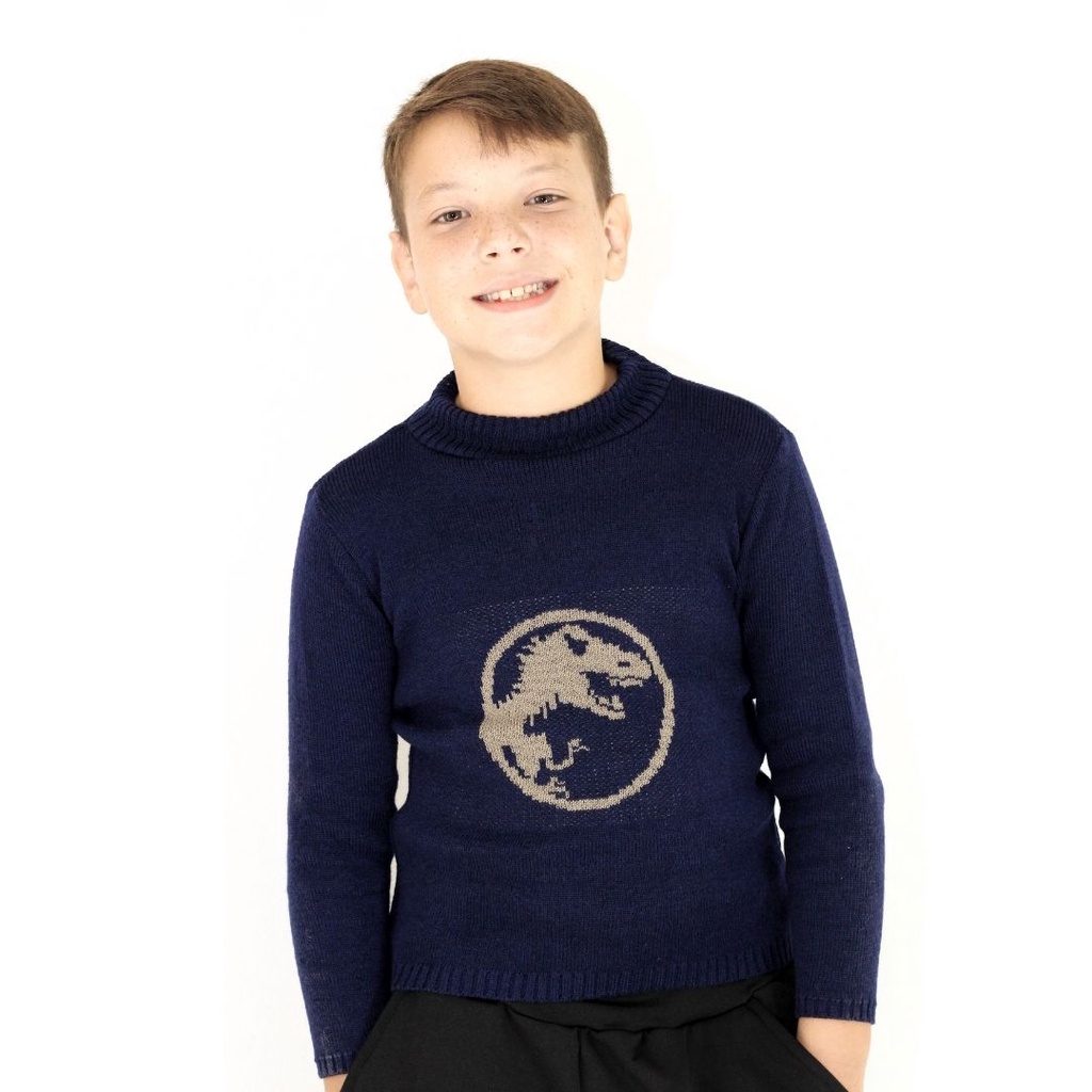 Blusa de Lã Juvenil Menino e Menina (7 a 12 anos) Tricot de Qualidade