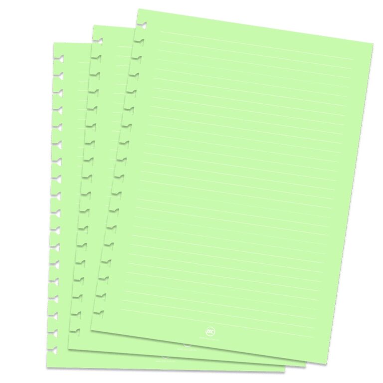 Refil De Folhas P/Caderno Colegial Verde Tira e P