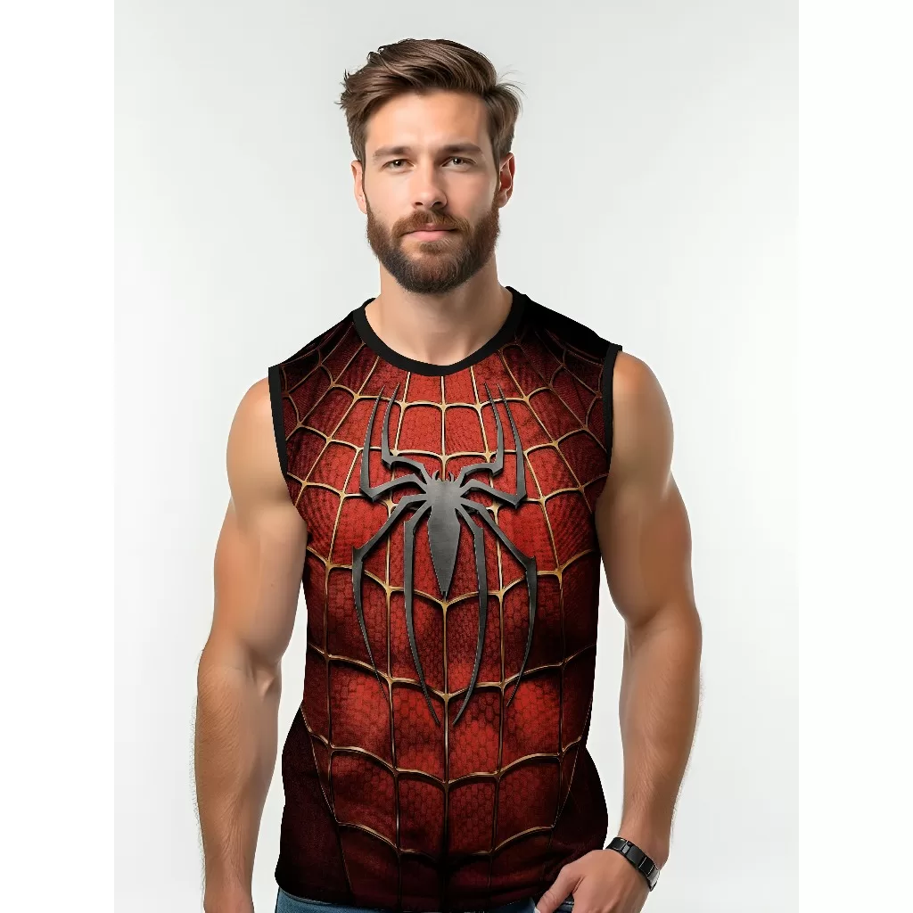 Camiseta Dry Fit Masculina UV 50+ Roupa Homem Aranha Estampada Academia Corrida Treino Casual
