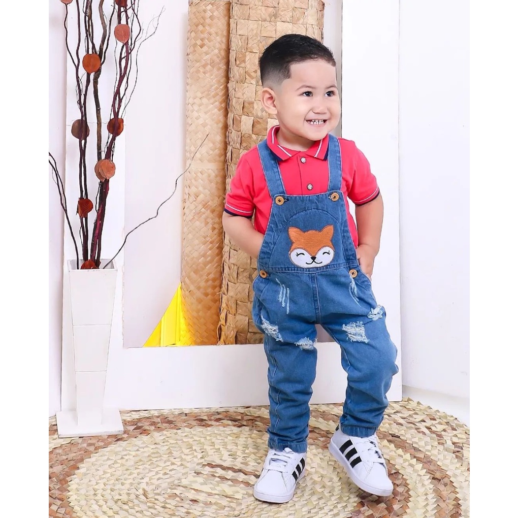 Jardineira Macacão Calça jeans infantil MASCULINO para menino