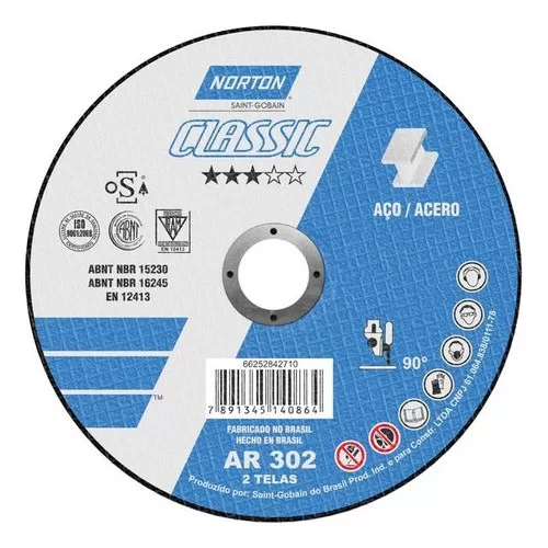 Disco Corte 10 X 1/8 X 1 2T AR 302  Norton