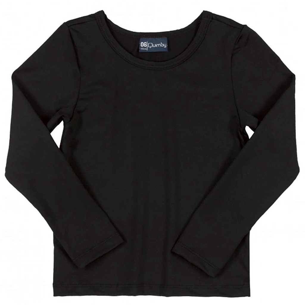 Blusa com Proteção UV Infantil Preto – Quimby Tamanho 2
