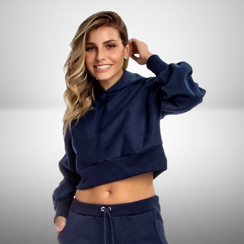 Casaco de Frio Blusa Cropped Modelo Blogueirinha M