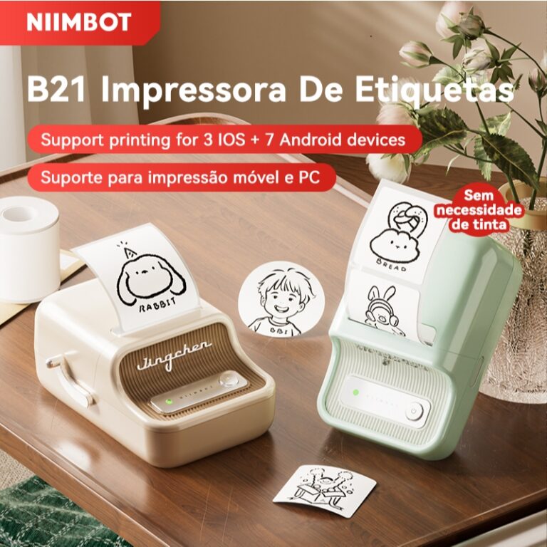 Niimbot B21/B1/B21Pro Impressora Portátil de Etiq