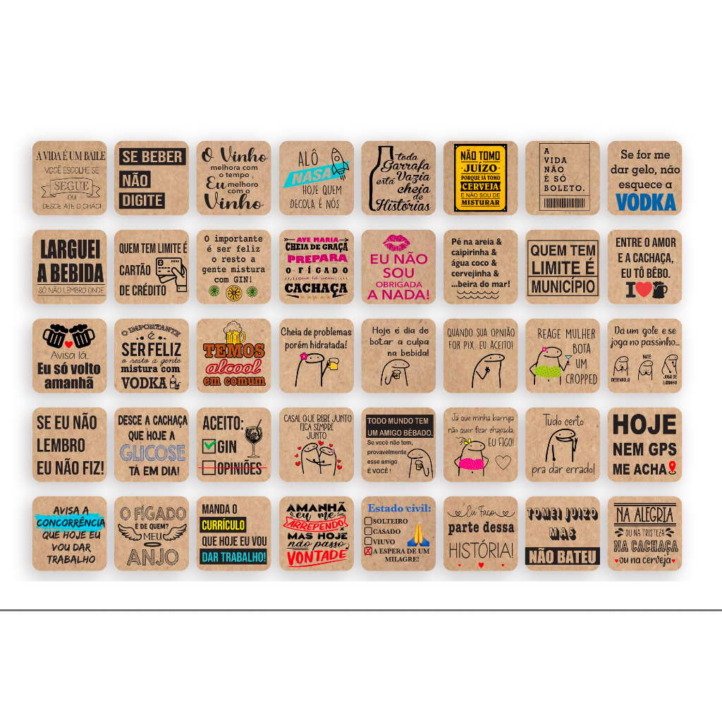 300 Tags Para Drink Com Frases Engraçadas Para Festas E Bar personalizadas