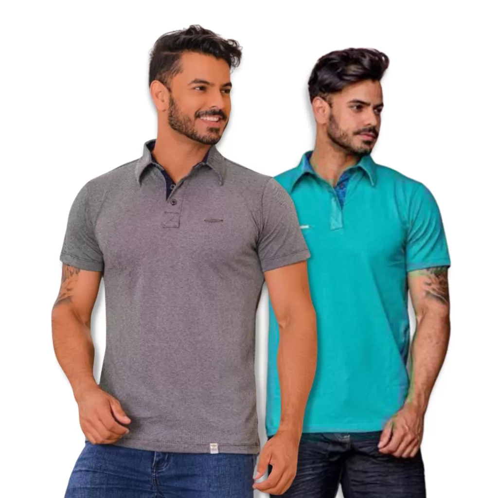 Kit Camisa Masculina Gola Polo Blusa Algodão Premium