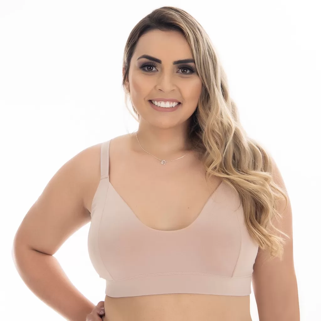 Kit 4 Sutiã Plus Size Reforçado Sem Bojo Soutien Confortável Alça Reforçada Sustentação lingerie Fem