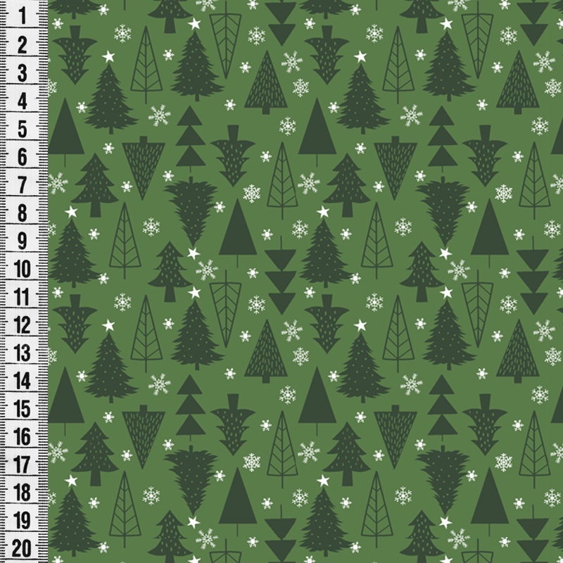 Tricoline Estampado Árvore Verde – A Partir de 50cm