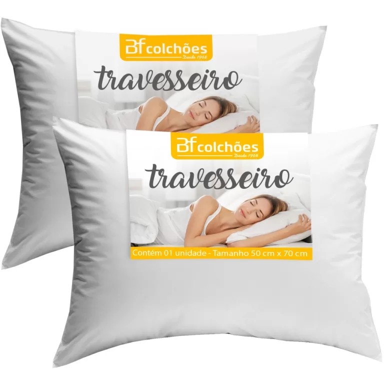 Kit 2 Travesseiros Macio de Fibras Siliconadas Lav