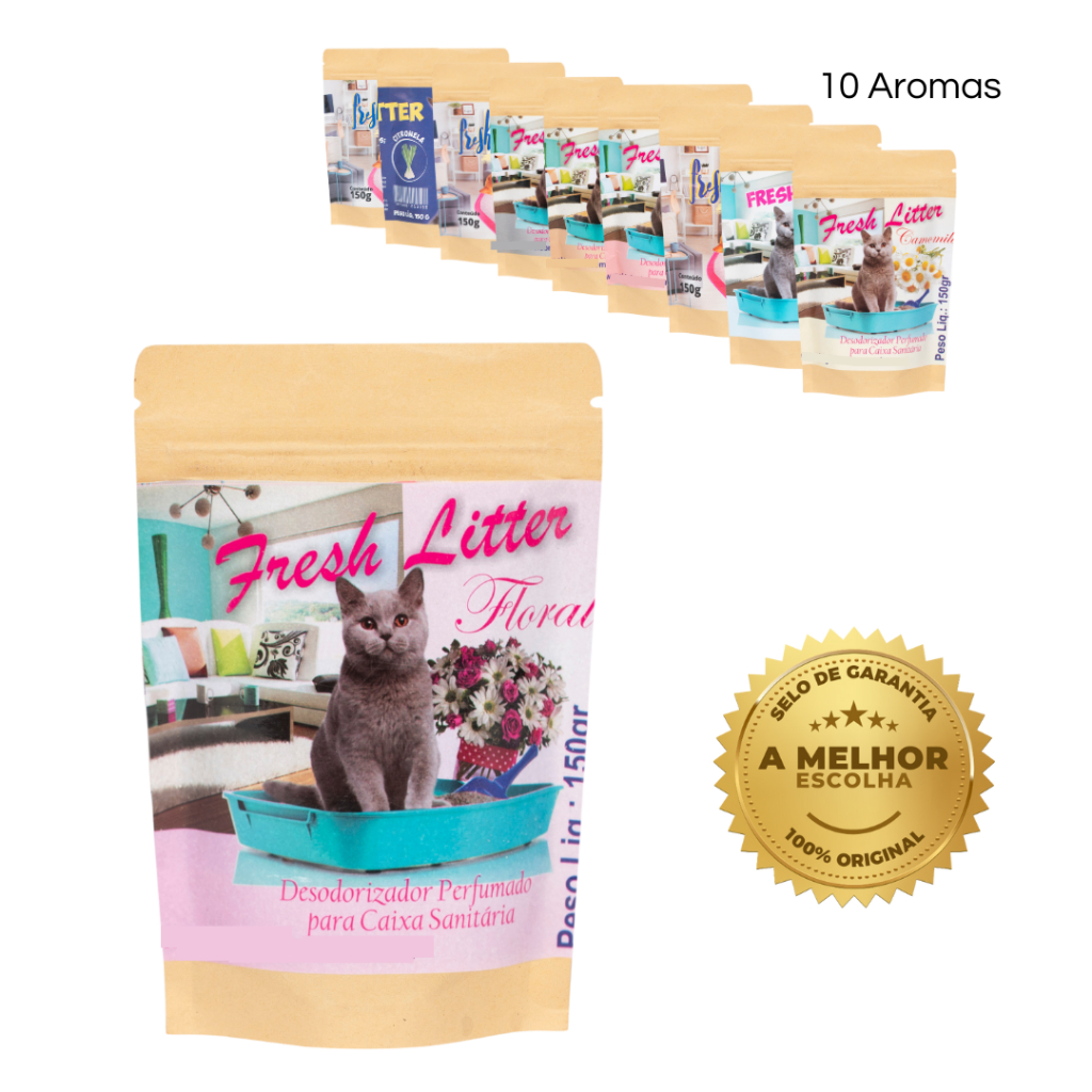 Aditivo Antiodor Natural para Bandeja Higiênica Fresh Litter  – 150 g