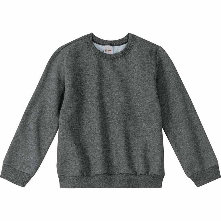 Blusão Infantil Menino Flanelada Quentinha Cinza 