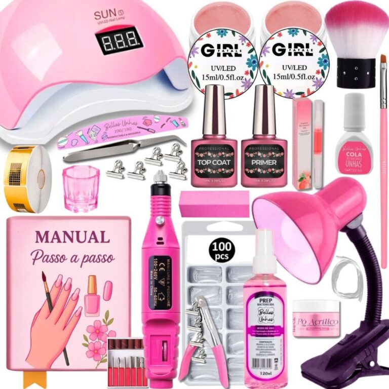 Kit Unha Gel Manicure Completo Profissional + Lumi