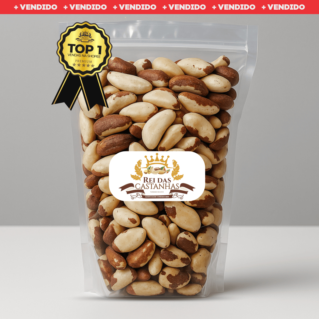 Castanha Do Pará Inteira Premium SAFRA NOVA [COM ATM]  – 250G/500G/1KG – Indústria Rei das Castanhas