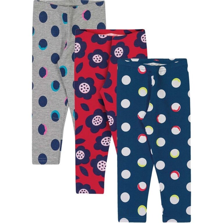Kit 3 Legging Infantil Menina Estampa Colorida Fem