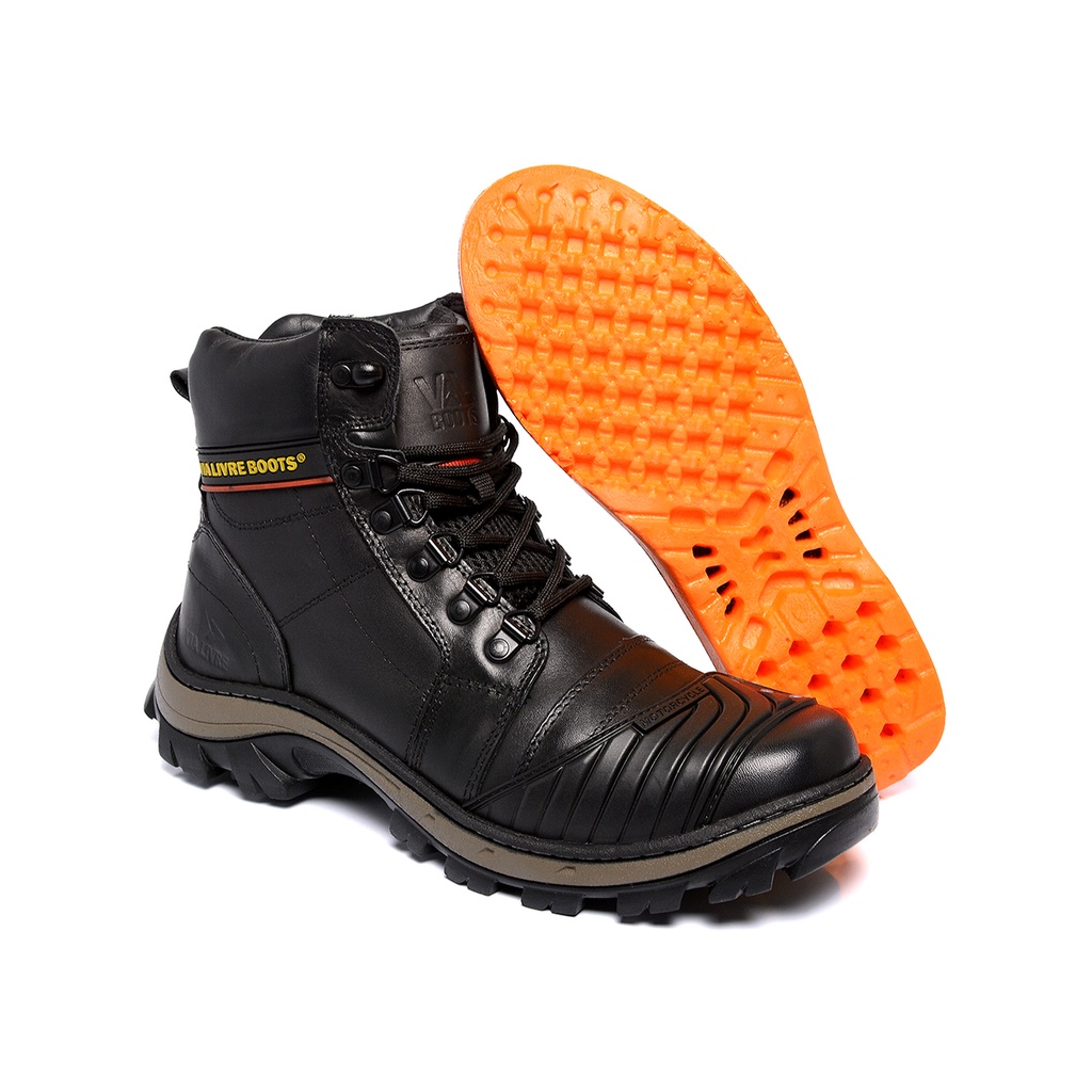 Bota Coturno Motociclista Motoqueiro Entregador Trabalho Com C.A