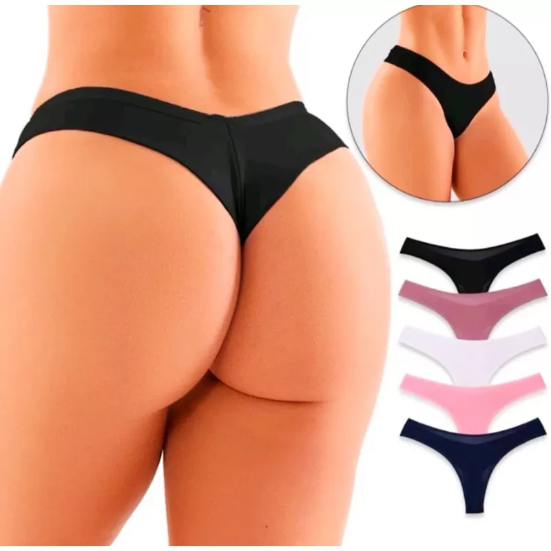 Kit 10 Tangas Calcinhas Fio Dental Duplo Tecido Leve Confortável