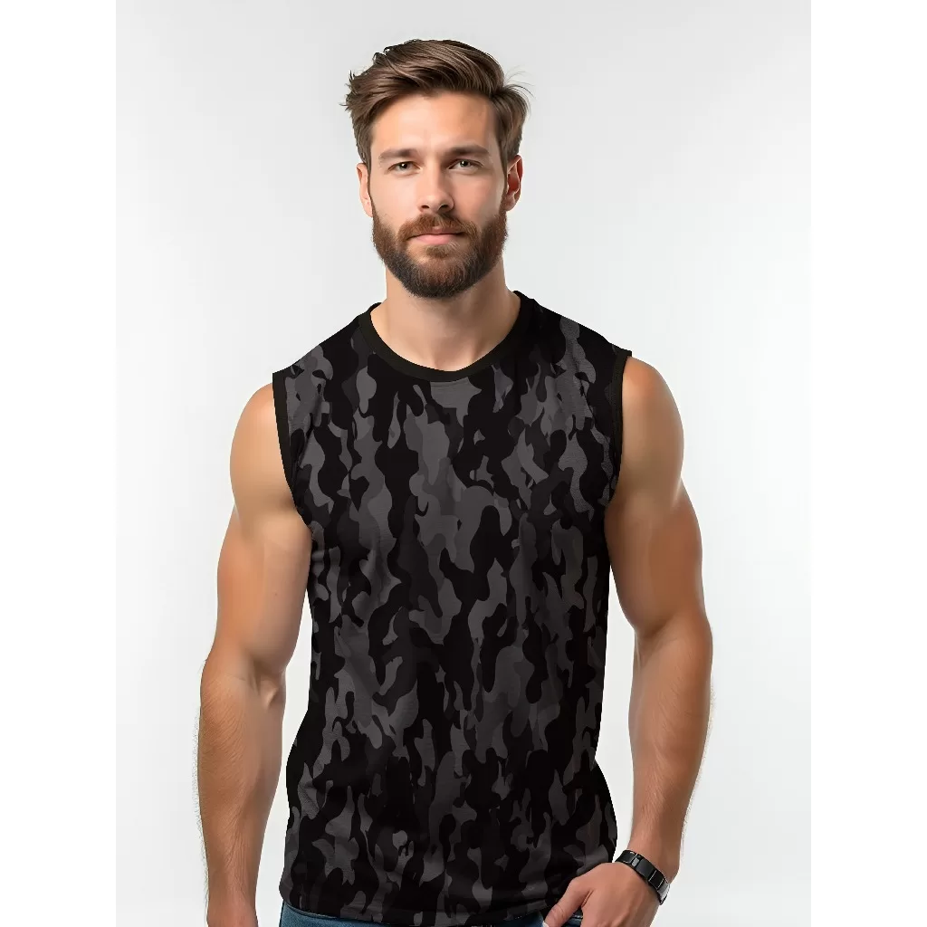 Camiseta Dry Fit Masculina UV 50+ Camuflado Estampada Academia Corrida Treino Casual