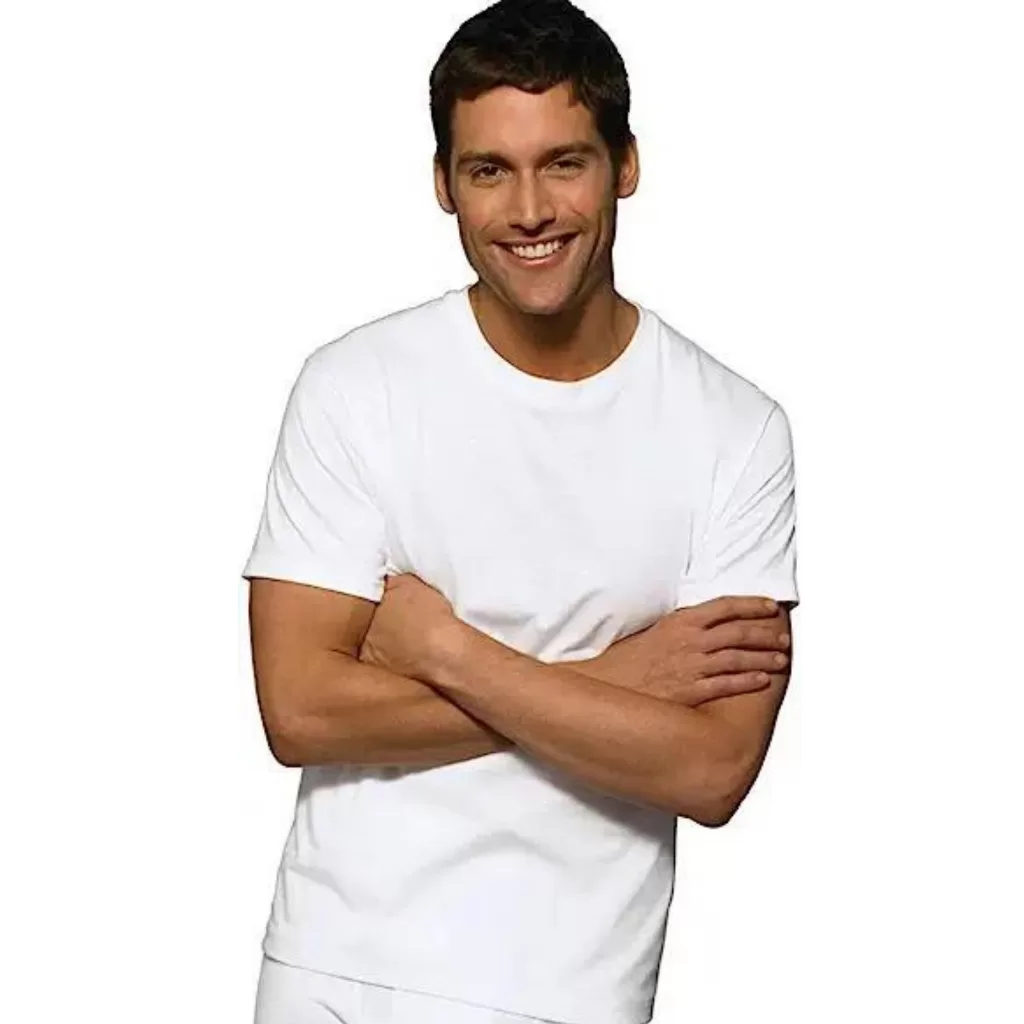 Camisa Masculina Básica Com Manga 100% Algodão Penteada Premium Branca Ou Preta