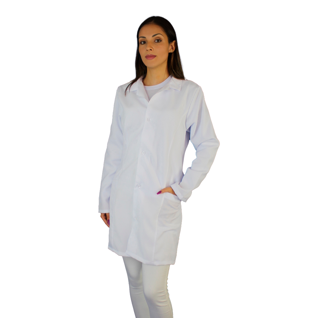 Jaleco Feminino Gabardine Dois Bolsos