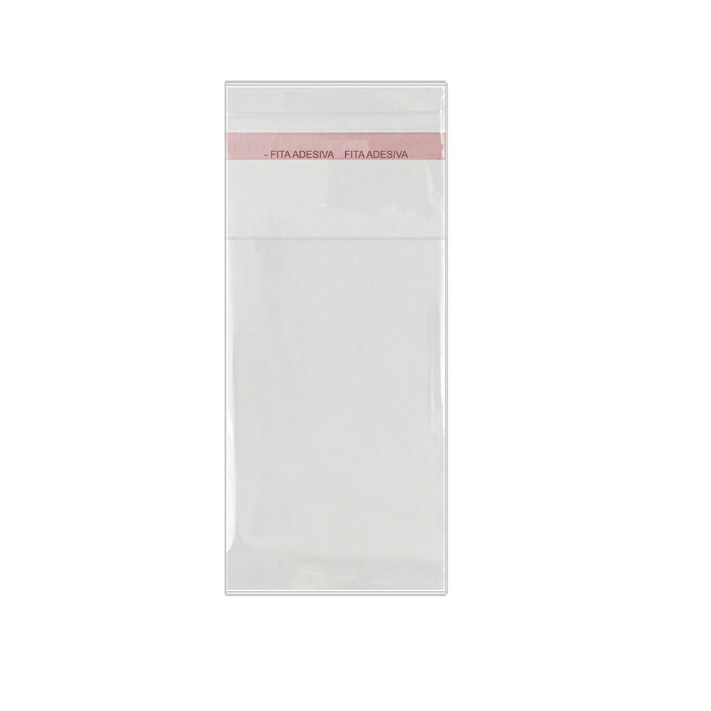 Saquinho Saco Adesivado Transparente 6×12 Pct 100