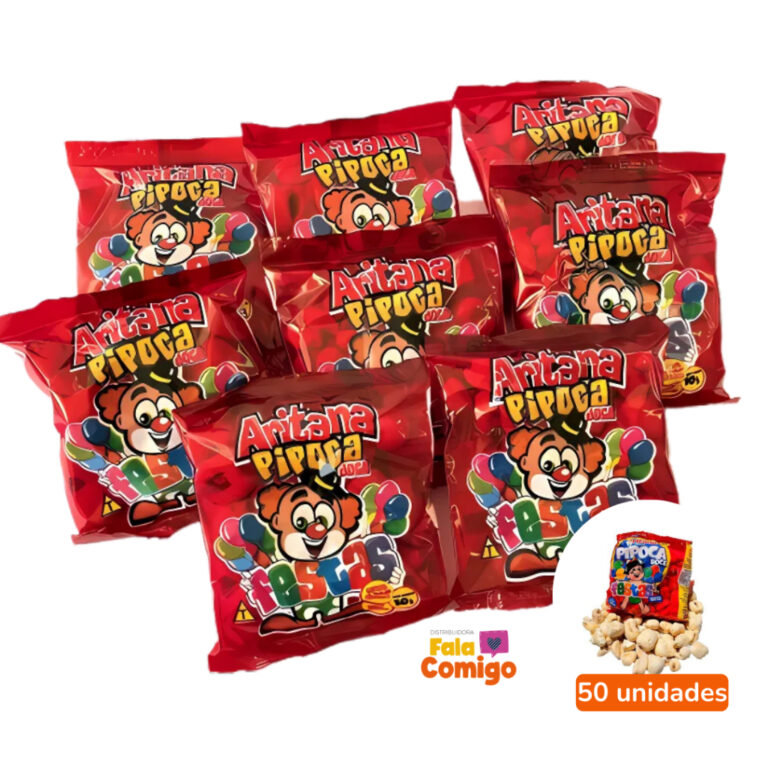 Saco de PIPOCA DOCE  C/50 unidades de 10 gramas &#