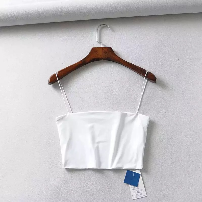 Top Alcinha Cropped Cotton Branco X5341