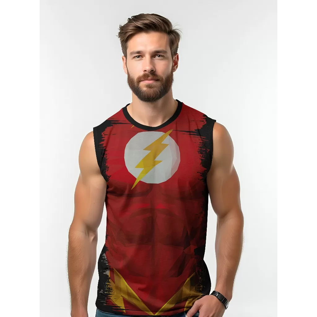 Camiseta Dry Fit Masculina UV 50+ Roupa do Flash Estampada Academia Corrida Treino Casual