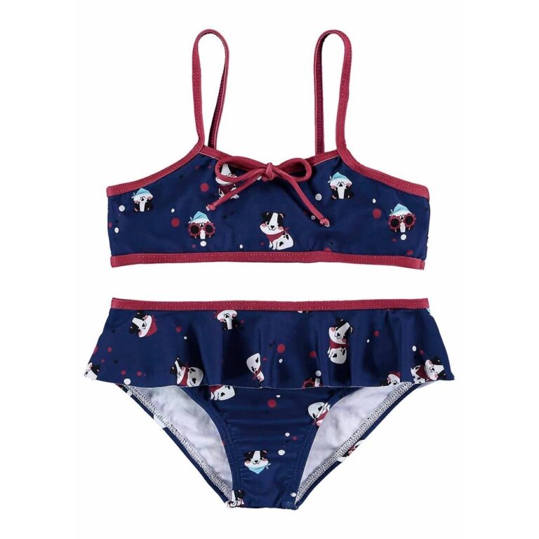Biquini Infantil Proteção UV 50+ Azul Cute Dog M