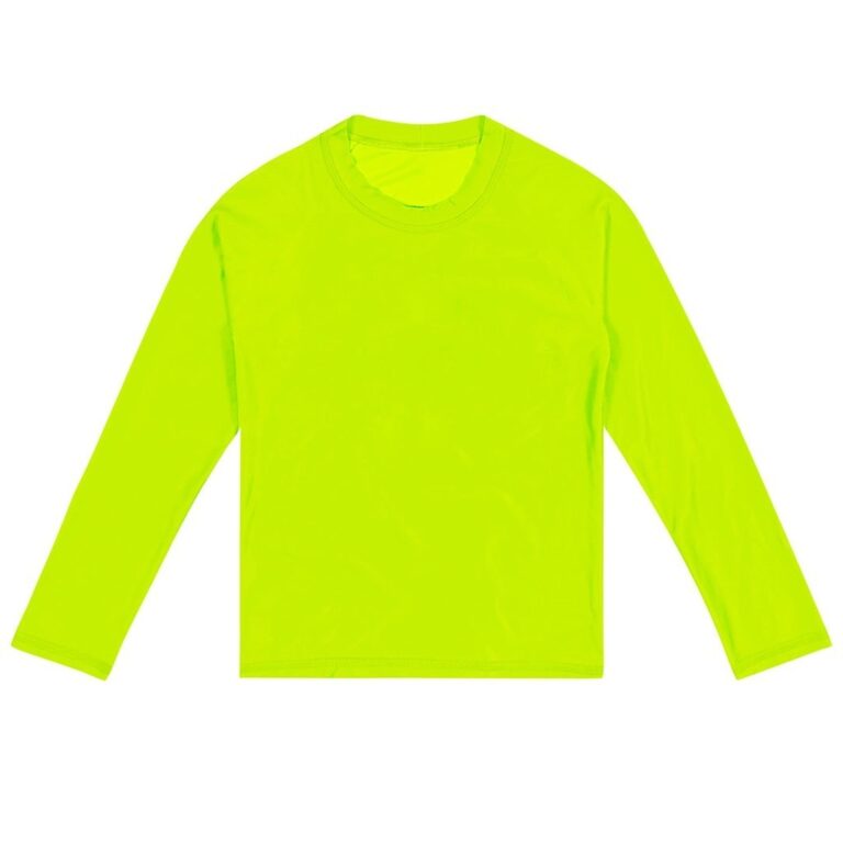 Blusa com Proteção UV50+ Infantil Verde Neon 