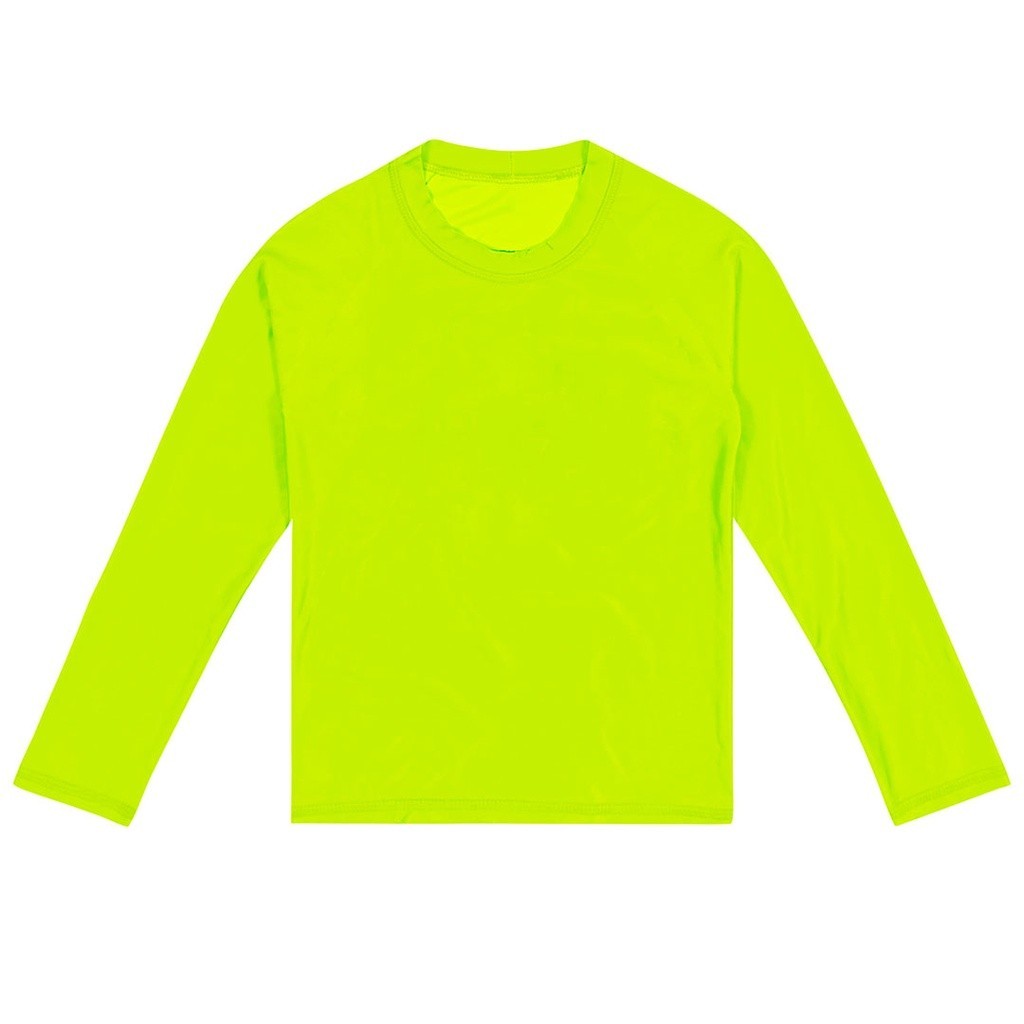 Blusa com Proteção UV50+ Infantil Verde Neon – iSport Presente Presente de Natal