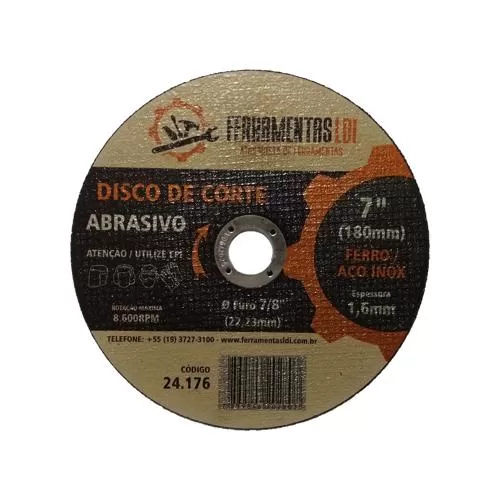 10 Disco de Corte Fino 7 Pol. Aço Inox Esmerilhad