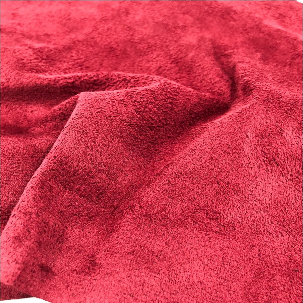 Tecido Suede Camurça Fino Vermelho P/ Confecções Calçados Roupas Acessórios – 1m x 1,40m