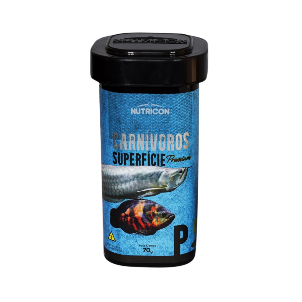 Ração Carnivoros Superfície Sticks P 70g Nutricon Peixes