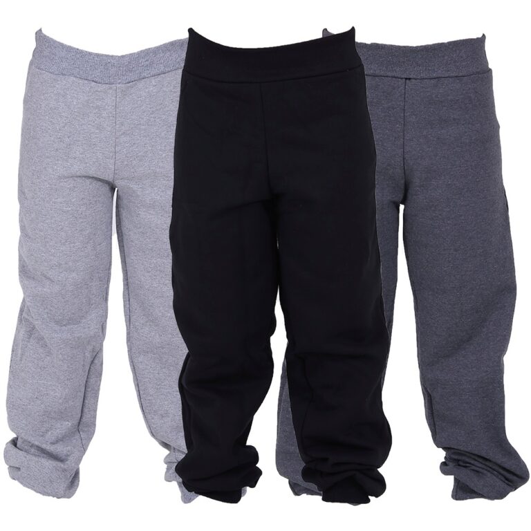 Kit 3 Calças de Moletom Infantil Algodão Unissex