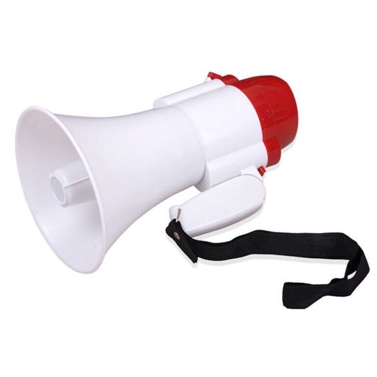 Megafone Portátil Recarregável Com Sirene Musica